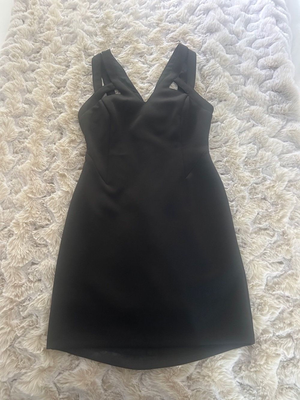 Forever 21 Black V-Neck Strappy Mini Dress